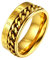 FaithHeart goldener Spinnerring mit Rune Symbol Panzerkette Fingerring mit Mittelring zum drehen Punk Partnerring Ehering mit Geschenkebox für Party Weihnachten