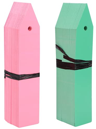 FEYV Pflanzenetiketten, Nursery Garden Labels 100pcs PVC für Garten für Hof zur Markierung für Gewächshäuser(Rosa, Grün)