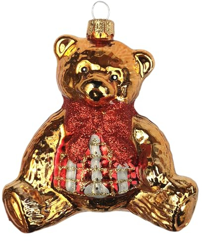 Teddybär Teddy Bär Weihnachtsbaumkugel Glas Christbaumschmuck Weihnachten 2