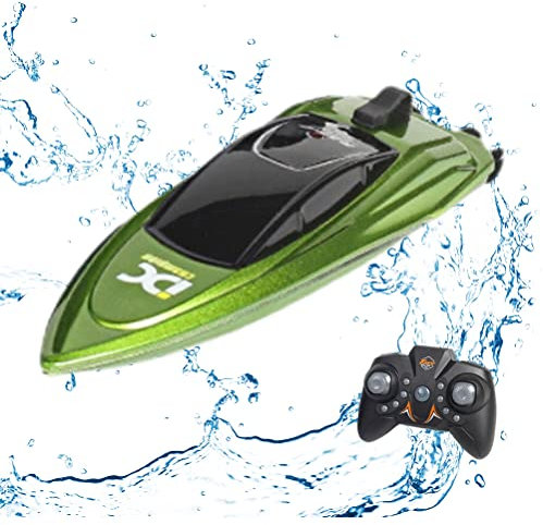 Mini RC Boot, Wiederaufladbare 2,4 GHz Rennboote Hochgeschwindigkeits Fernsteuerungsboot Kinder Erwachsene Sommer Speedboot Wasserspielzeug Pools, Seen, Teich