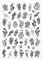 Nails Art Decoration Nail Decals Self Adhesive Chinese Dragon Snake Gothic Style Nail Stickers 3D Black(148)