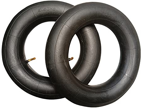 2 Pcs 3.50-8 Wheelbarrow Inner Tubes with TR-87 Bent Valve Inflatable inner tube Replacement for Hand Trucks Carts Trolley and More Black