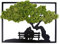 Tropical Garden Pittura murale 30 x 40 cm, decorazione muschio, albero della vita, pianta naturale, San Valentino, anniversario, matrimonio