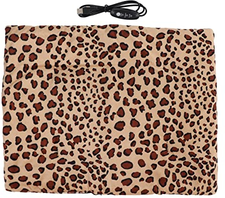 Haustier Heizkissen mit USB Aufladung, Drei Einstellbare Temperaturstufen, Waschbar, Faltbar, Feine Haptik, Warm, Atmungsaktiv und Bequem, Heizkissen für Katzen, Hunde und Andere Haustiere(Gelb)