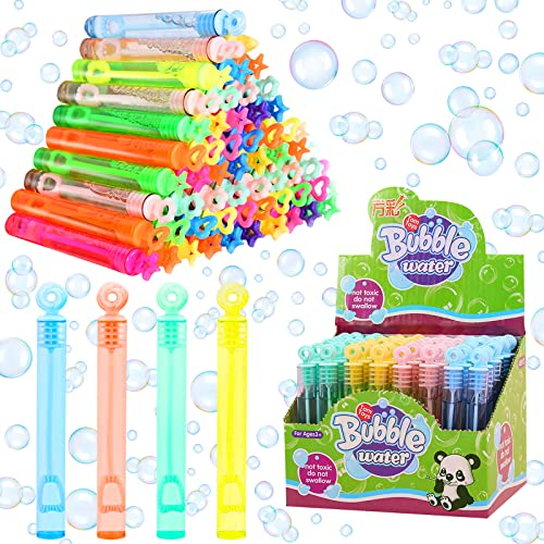 Bolle di sapone per bambini, 48 pezzi, per matrimoni, mini set di bolle di sapone, bolla di sapone, piccole bolle colorate per giocattoli estivi, giardino e bambini, pensierini di compleanno per