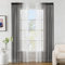 MIULEE Tende Voile Trasparenti Sfumato per Soggiorno Camera da Letto Bagno Cucina Camera da Tenda Finestra Balcone Casa con 2 Pannelli 140X145CM Nero