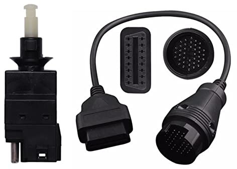 Minghunian Bremslichtschalter Schalter für W201 W124 W210 & für MB 38 Pin auf 16 Pin OBD2 OBD II Diagnoseadapter