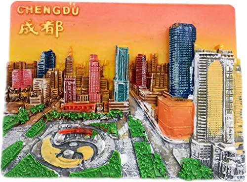 Chengdu China Kühlschrankmagnet Kühlschrankmagnet Dekoration Magnet Aufkleber Souvenir Harz Handwerk