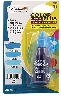 Générique Colorant Universel TRIPLE CONCENTRE Pour peinture jusqu'a 10 Litres - 30ml – Made in France - BLEU - 2027