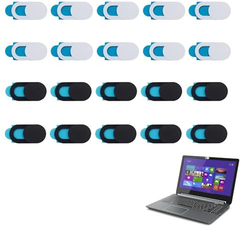 HEMAJI 20 Piezas Funda Protectora para Cámara Web Diseño Ultra Fino Camera Cover Tapa Camara Portatil Protege la Privacidad para Ordenador Portátil, Teléfono Móvil, MacBook Pro, MacBook Air (Oval)