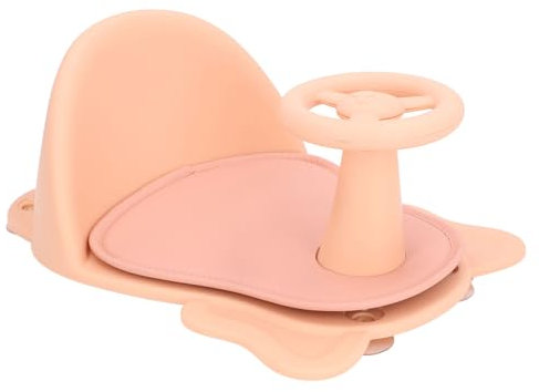Baby-Badesitz, Kleinkind-Badesitz für Babys ab 6 Monaten, Baby-Badewannensitz, Rückenlehne, Rutschfeste, Weiche Matte (PINK)
