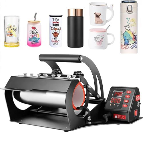 DPQYJPP Tumbler Heat Press Machine Mug Heat Transfer Printing Machine, Heat Press for Mugs, Portable Mug Press 11-30 Oz Blanks, Coffee mug, latte mug, durum mug, beer mug