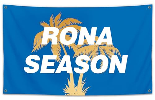 Drapeau de la saison Rona de 0,9 x 1,5 m - Drapeau mural avec œillets en laiton pour décoration de dortoir universitaire, extérieur, fêtes, cadeau