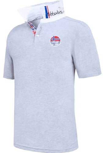 Nebulus Herren Poloshirt Rebound, Shirt, Sweatshirt, Polo, grau-weiß - L