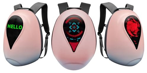 Jemora Sac à dos LED pour hommes et femmes, sac à dos d'équitation, casque de moto, coque rigide, bricolage, étanche