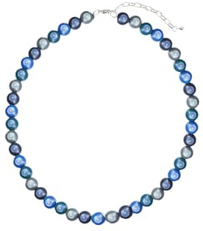 Leslii Reflective Pearl kurze Perlen-Kette Magic 3D-Effekt Ø 10mm Blau