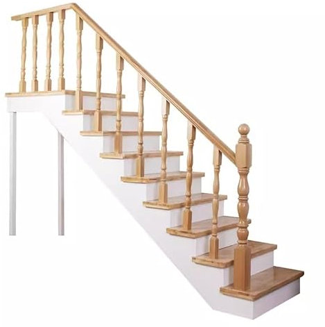LZMZMQ Geländer Außen/Innen Treppengeländer Großer 110cm Pfosten und 1m Handlauf(Wood Handrail,1m Long)