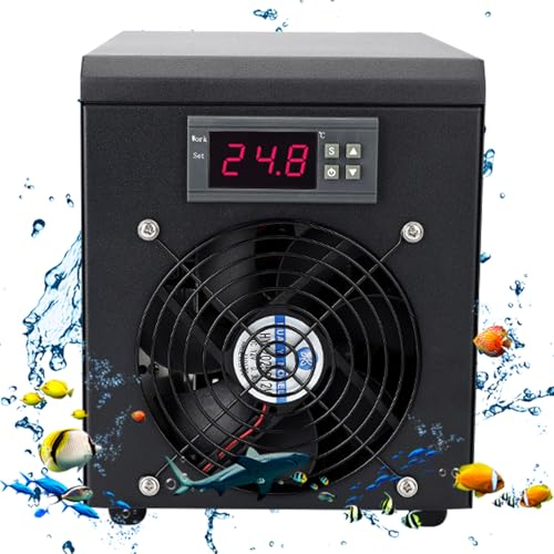 Enfriador de Agua del Tanque de Peces, máquina de enfriamiento de Agua del Tanque de Peces, Enfriador de Enfriador de Agua de Acuario de 60L/160L/300L, Equipo de Cultivo de mariscos,300L/79GAL