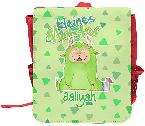 Kinder-Rucksack mit Namen Thomas und Kleines-Monster-Motiv für Jungen | Rucksack | Backpack