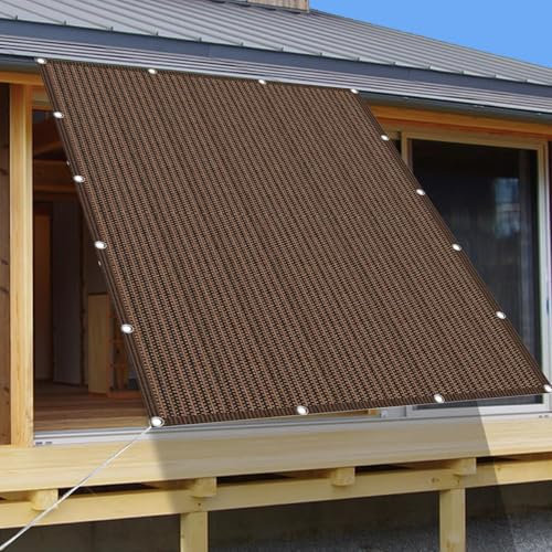 Sonnensegel Sonnenschutz 260 x 340 cm, 98% UV Schutz, Reißfest Wetterfest, Sonnensegel Sonnenschutz Markise, Mehrzweck-Schattennetz, für Balkon Garten, Braun