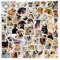 100 Stück, Lustiges Hunde-Aufkleber-Set,BEPSYOM niedliche Hunde-Aufkleber, wasserfeste Vinyl-Aufkleber, ästhetische Aufkleber für Hundeliebhaber (Hundeform)