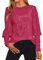 Pailletten Oberteil Damen Glitzer Sexy Top Langarm Elegant Oberteile Rundhals Frauen Bluse Locker Festival Top Oversize Shirt Lässig Oberteil Longshirt Karnevalskostüm für Karneval Disco