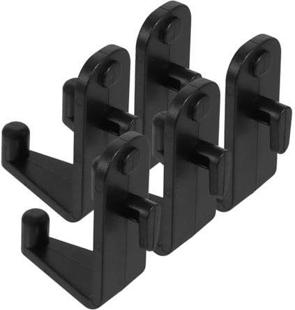 jojofuny 5pcs Heavy Duty Single Hooks Pegboard Hook Latch Wall Hanging Clutter Organization