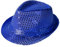 Aomig Paillettenhut Herren Glitzer Partyhüte Kopfbedeckung Erwachsene Unisex Narrenkappe Retro-Hut Bühnenhut Clubstyle Partyhut für Disco Glitzer Kostümzubehör Kostüm Karneval Mottoparty (Königsblau)