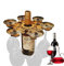 Botellero de madera para copas de vino, soporte para copas de vino en forma de copo de nieve, organizador de botellas de vino, soporte liso y estante para vasos, soporte para copas de vino,