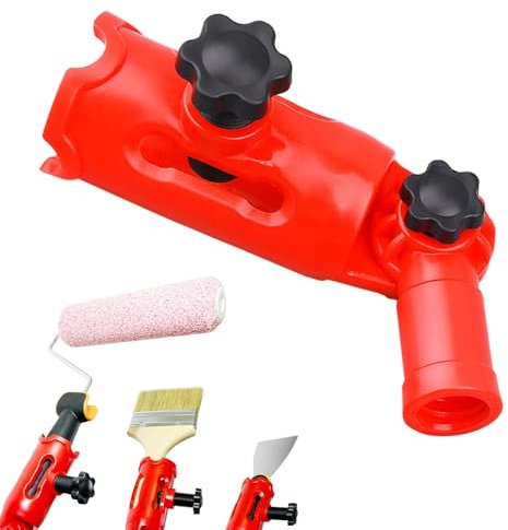 Dhqkqg Multi-Angle Paint Brush Extender Holder, Extension Pole Attachment for High Ceiling, Universal Paint Brush Extender Tool Fits Most Rollers, Brush, Scrapers