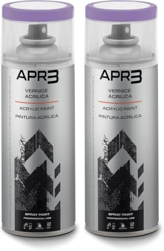 APR3 S4004005 - Smalto Acrilico Spray Multiuso, Lilla Blu, 400 ml, 1 Pezzo (Confezione da 2)