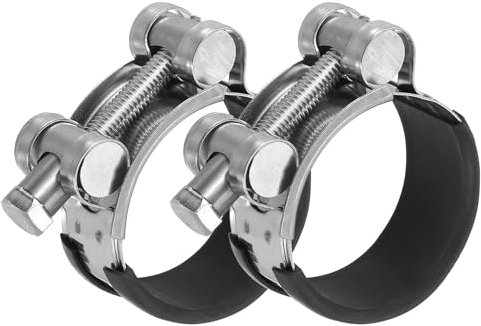 PATIKIL Abrazadera De Manguera Con Pernos En T De 40-43 mm, Paquete De 2 Con Almohadilla De Goma Para Tubos De Intercooler De Admisión, Acero Inoxidable 304 Para Tubos De 1.57-1.69