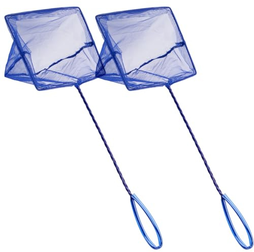 SF Aquarium Fish Net Quick Catch Mesh Landing Net with 22cm/30cm Long Plastic Handle