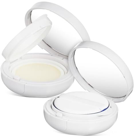 VICASKY 2stücke Leeres Cushion Foundation Etui Behälter Kompakt Leer Puderbox Mit Spiegel Für Reisen Und Mehrfachverwendung Aus Stabilem Kunststoff