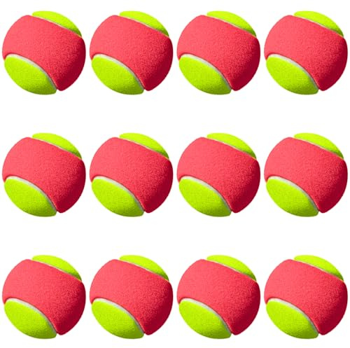 GBKDQQ 12 Stück Tennisbälle, Tennisball Anfänger Tennis Training Balls, Kinder Stage 3 Tennisbal Übungs Ball, Orange Kinderbälle für Haustiere Sport Spiele für Kinder & Einsteiger im Kleinfeld