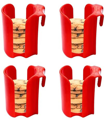Ocastuted 4 Pieces Biscuits Hanger, Cookie Holder Mug, Cookie Storage Compact Snack Rack, Creative Hung Container Storage, Biscuits Rack with Clips, Biscuits Holder Racks