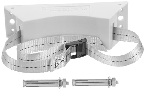 Gatuida Adjustable Gas Cylinder Wall Bracket with Safety Strap Propane Bottle Holder for Secure Wall Mounting Easy Install Support Rack for Garage and Basement Storage