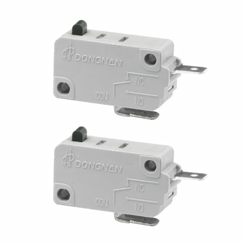 2-Pack Microwave Oven Door Switch, 16A 250V KW3A Replacement Microswitch for Microwave Repair, Normally Closed Safety Switch