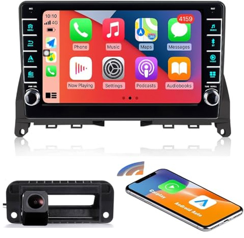 8 Zoll Auto Radio Autospieler GPS Navigation Carplay/Android Touchscreen mit Knöpfen,Für Mercedes-Benz C-Klasse T-Model W204 S204 C63AMG C180CGI C200 C220 C230 C250 C280 C300 C320 C350 (Mit Kamera)