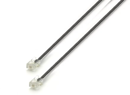 Vivanco Teccus 4-adriges ISDN Anschlusskabel 10 m (RJ 45 Stecker - RJ 45 Stecker) schwarz