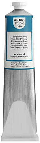 LUKAS STUDIO OIL 200 ml, Ölfarbe in Premium-Qualität, Farbton Cyan (Primär-Blau)
