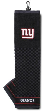 Team Golf NFL New York Giants Besticktes Golf-Handtuch, Besticktes Golf-Handtuch, Kariertes Scrubber-Design, gesticktes Logo