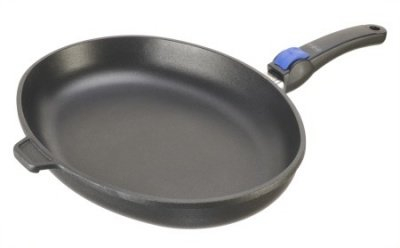Fundido Sartén para pescado (38 x 28 x 6 cm, mango extraíble, – Profesional pescado Sartenes de Original Gerti Gundel