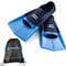 Aqua Speed leichte Trainingsflossen I Herren Erwachsene I Schwimmflossen Training I Kurzflossen Schwimmen I Triathlon Flossen kurz I Wettkampf I + Ultrapower Rucksack I blauIhellblauI02; Gr. 41I42