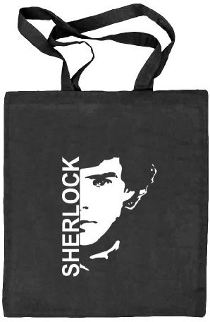 Shirtstreet24, SHERLOCK, Stoffbeutel Jute Tasche (ONE SIZE), Größe: onesize,schwarz natur