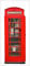 Wallario Selbstklebende Türtapete London Rote Telefonzelle - Türposter 93 x 205 cm Abwischbar, rückstandsfrei zu entfernen
