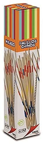 Cayro - Juego de Mikado Clásico - 26 Palillos de Madera - Juego de Mesa para Jugar en Familia - para Todas Las Edades - Concentración y Habilidad - para Más de 2 Jugadores