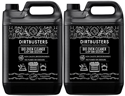 Dirtbusters Bio Oven Cleaner and dip Tank Solution Concentrate 2 X 5 litres As Used by Oven Cleaning Companies Professional Formula Non caustic Safe but Powerful bio degradable, Eco Friendly