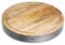 KitchenCraft Industrial Kitchen Handcrafted Wooden Butcher’s Block Chopping Board, 36 x 5 cm (14” x 2”) - Round, Beige/Grey