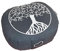 maylow Yoga mit Herz® Yogakissen Meditationskissen Balance oval Baum des Lebens (grau) waschbar